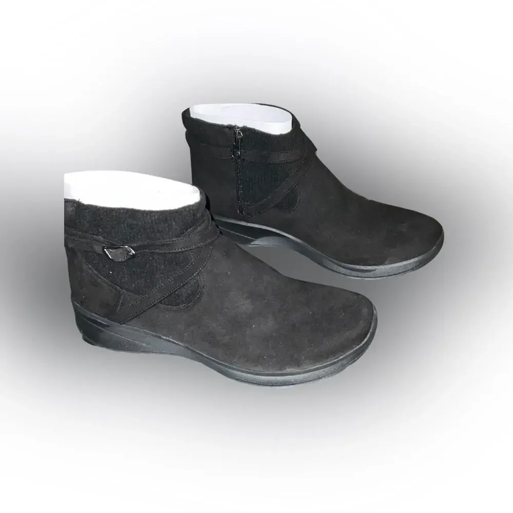 LifeStride Gates Ankle Bootie Black WW 11W BZEES Air Step Comfort NIB nwt